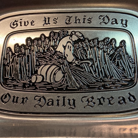 Wilton Armetale Give Us Our Daily Bread Tray New - Picture 2 of 6